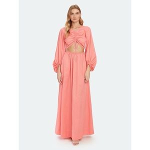 Staud Tangier ruched front maxi dress